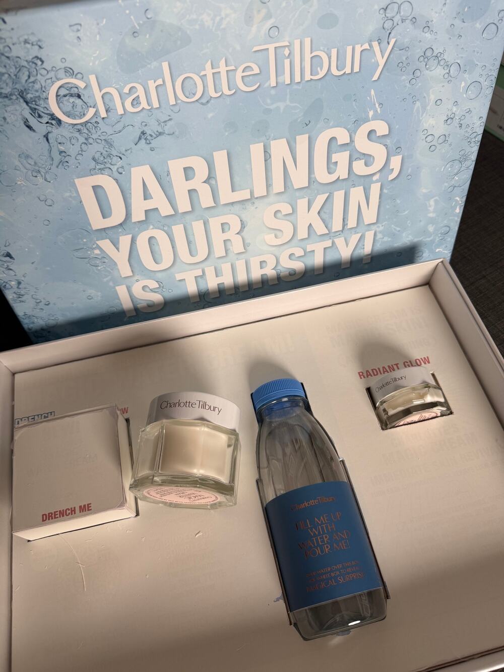 New Charlotte Tilbury Magic Water Cream 15ml PR Gift Set Beauty Box